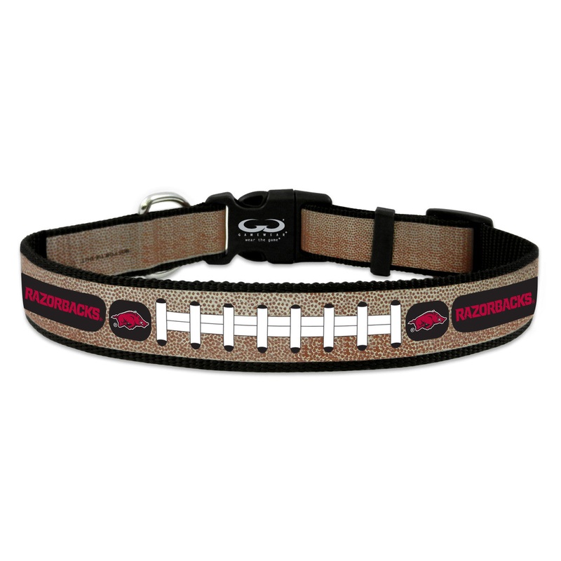 Gamewear Arkansas Razorbacks Reflective Football Pet Collar Size Medium