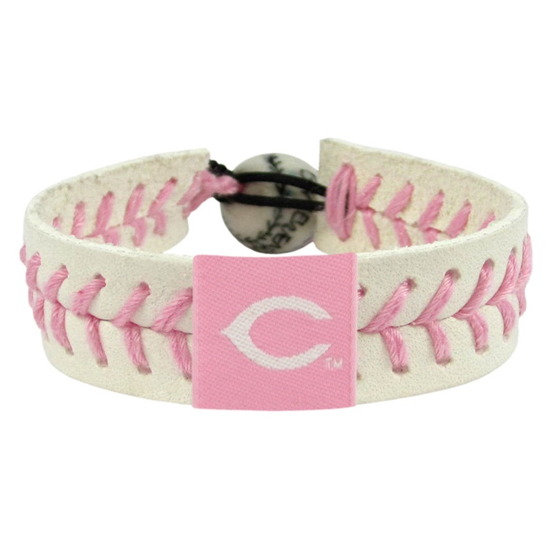 Gamewear Cincinnati Reds Pink Baseball Bracelet