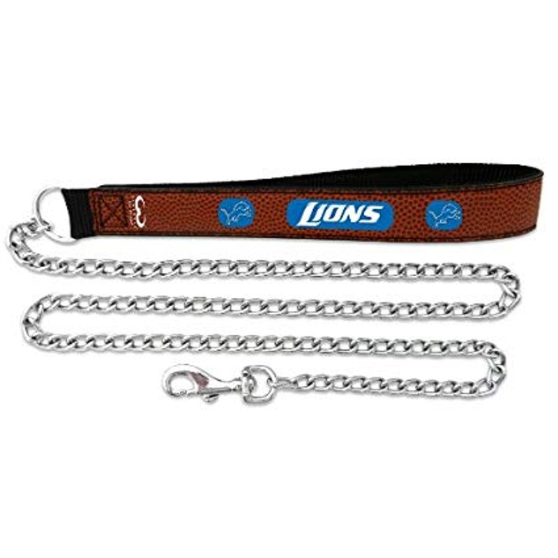 Gamewear Detroit Lions Leather Football Pet Leash Size Large