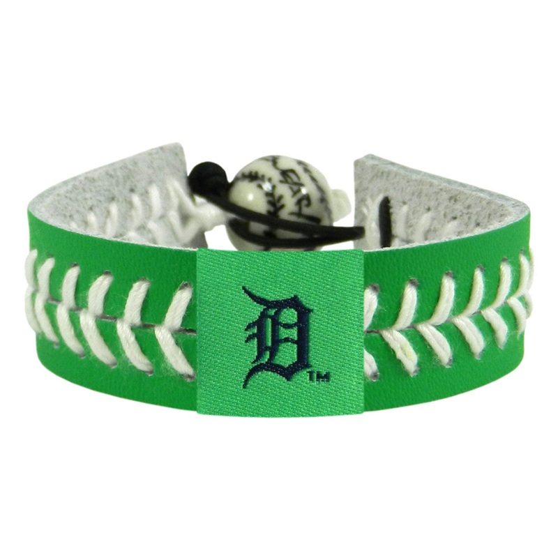 Gamewear Detroit Tigers Team Color St. Patrick’s Day Baseball Bracelet