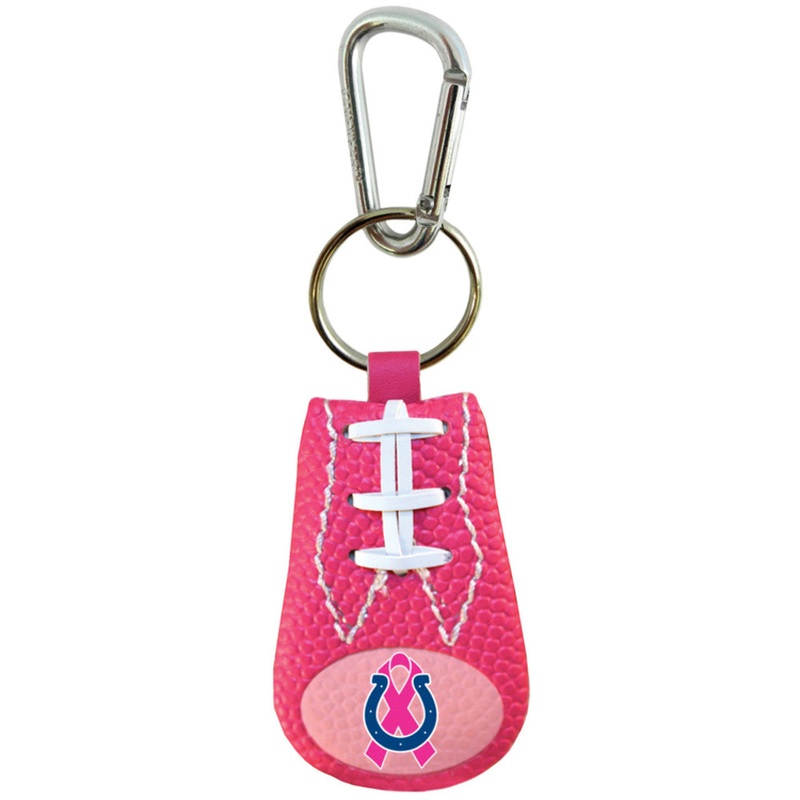 Gamewear Indianapolis Colts Pink Ribbon Breast Cancer Awareness Football Keychain
