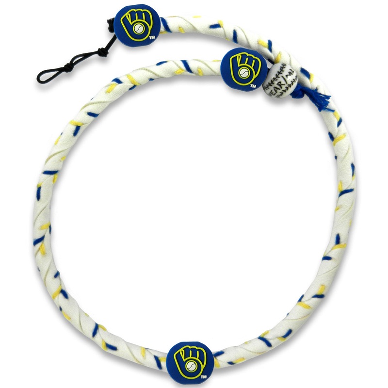 Gamewear Milwaukee Brewers Frozen Rope Team Color Baseball Necklace