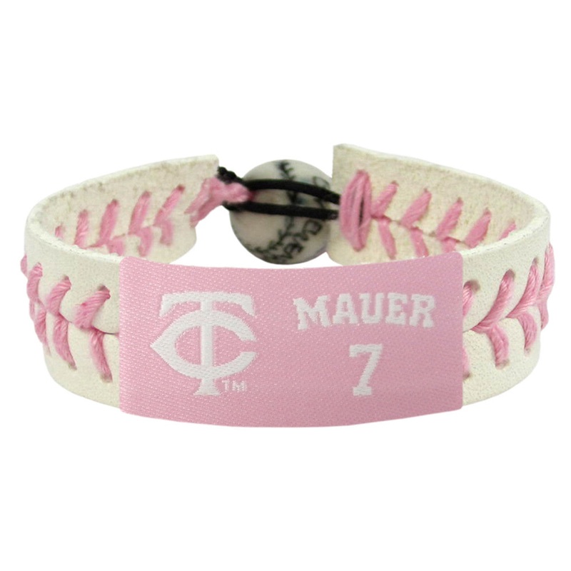 Gamewear Minnesota Twins Pink Baseball Bracelet Joe Maue