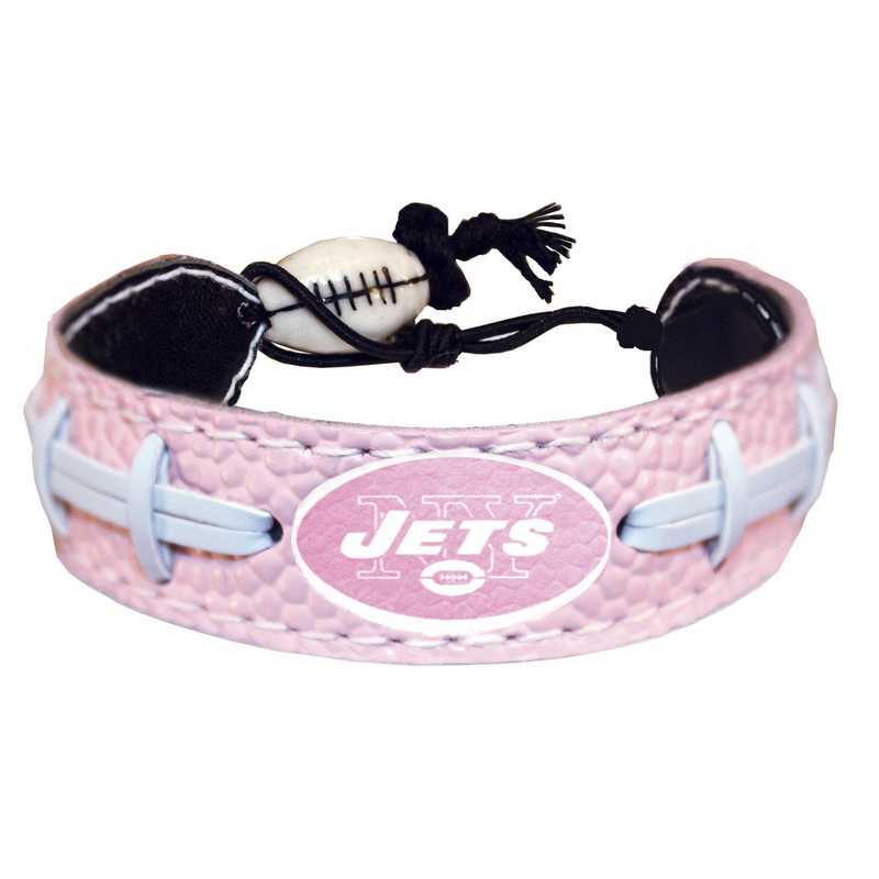 Gamewear New York Jets Pink Football Bracelet