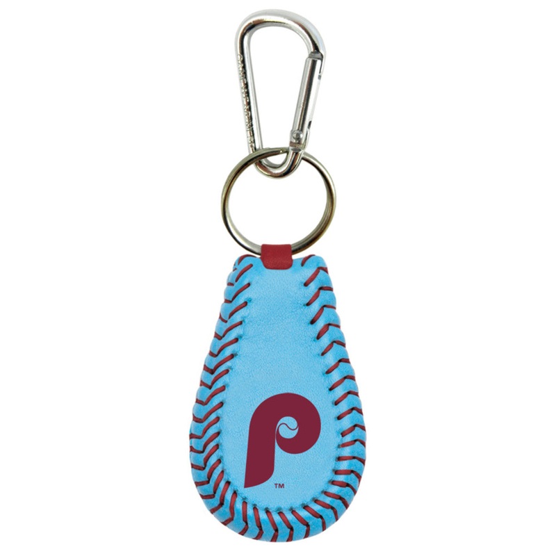 Gamewear Philadelphia Phillies Retro P Logo Team Color Baseball Keychain