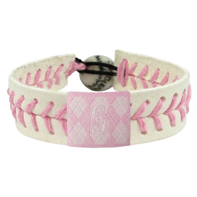 Gamewear Seattle Mariners Pink Argyle Baseball Bracelet