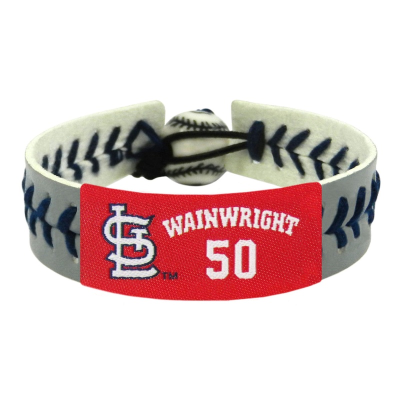 Gamewear St. Louis Cardinals Gray Team Color Baseball Bracelet Adam Wainwright