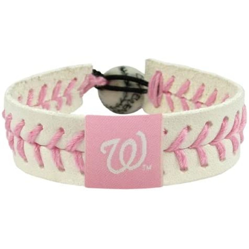 Gamewear Washington Nationals Pink Baseball Bracelet