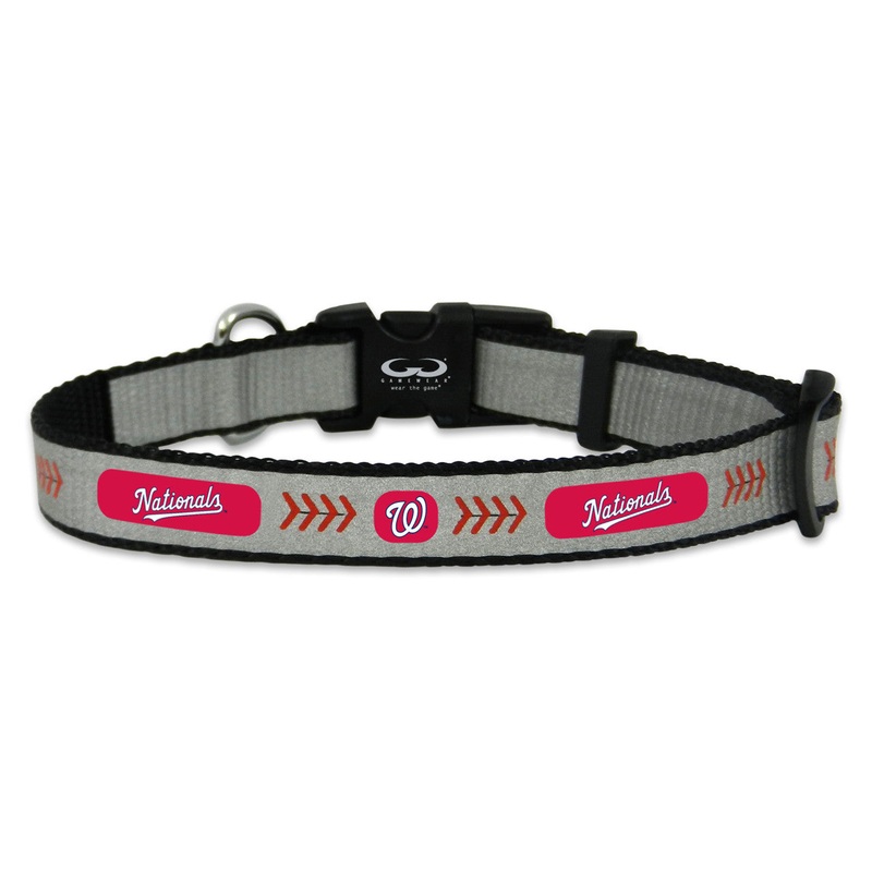 Gamewear Washington Nationals Reflective Baseball Pet Collar Size Small