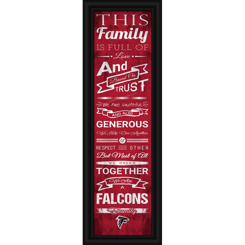 Prints Charming Atlanta Falcons Family Cheer Print 8×24