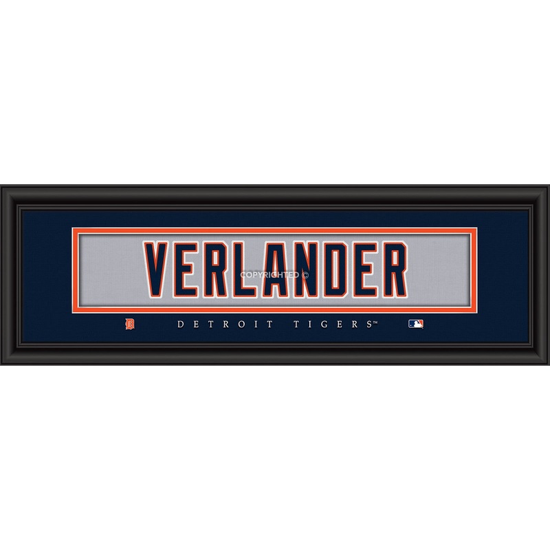 Prints Charming Detroit Tigers Justin Verlander Signature Style Print 8×24