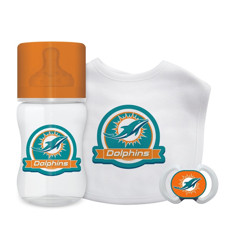 Baby Fanatic Miami Dolphins Baby 3 Piece Gift Set