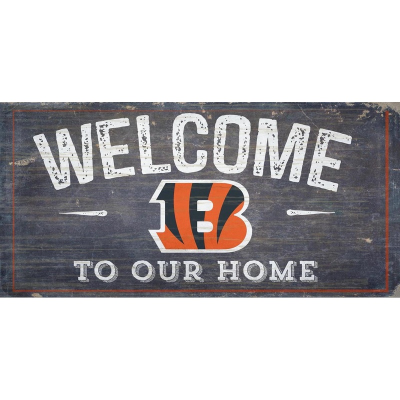 Fan Creations Cincinnati Bengals Welcome To Our Home Wood Sign 6×12