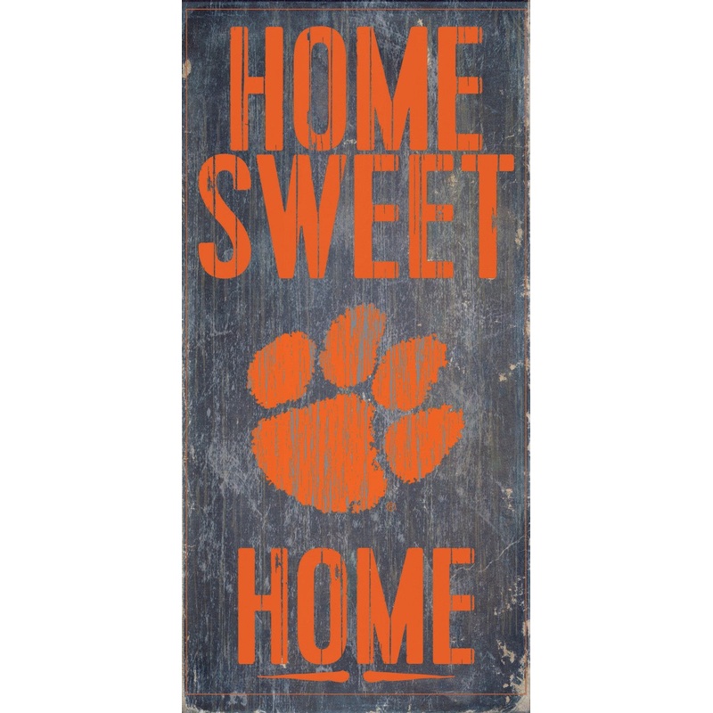 Fan Creations Clemson Tigers Home Sweet Home Wood Sign 6×12