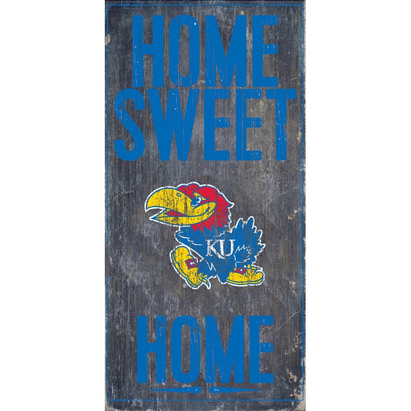 Fan Creations Kansas Jayhawks Home Sweet Home Wood Sign 6×12