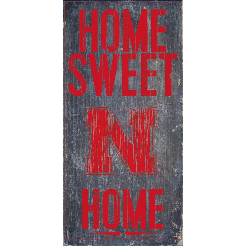 Fan Creations Nebraska Cornhuskers Home Sweet Home Wood Sign 12×6