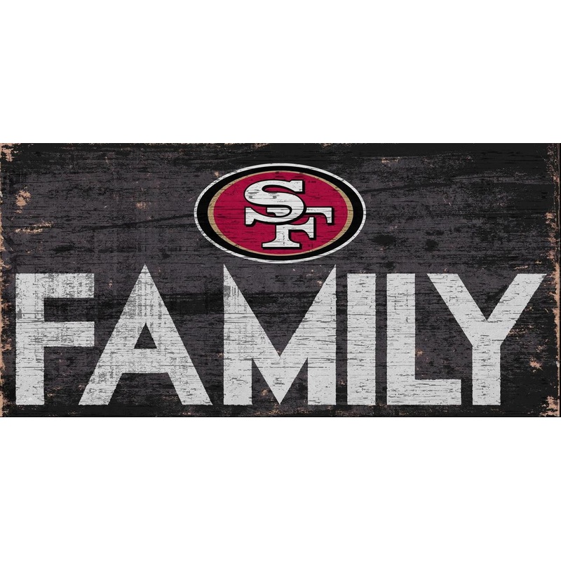 Fan Creations San Francisco 49ers Family Design Wood Sign 12×6