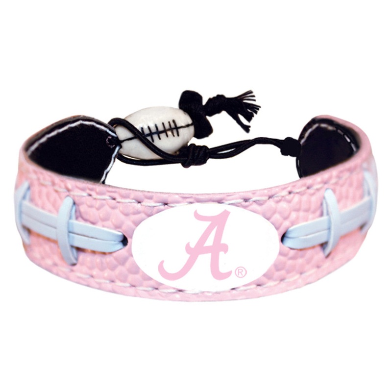 Gamewear Alabama Crimson Tide Pink Football A Logo Bracelet