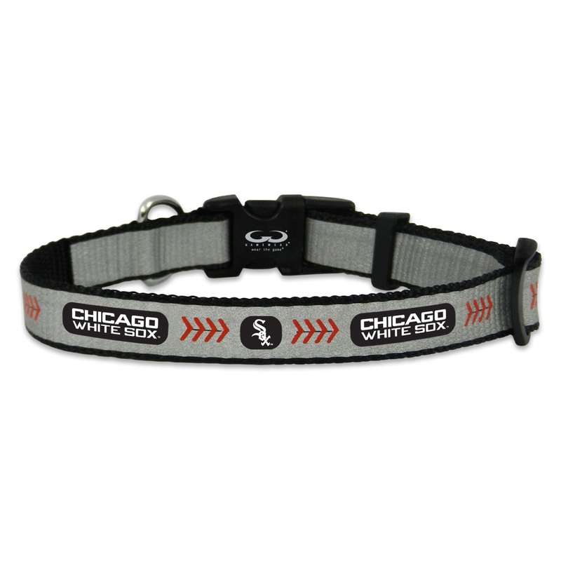 Gamewear Chicago White Sox Reflective Baseball Pet Collar Size Toy