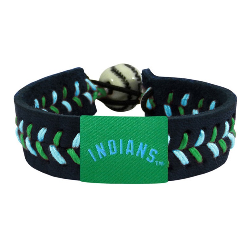 Gamewear Cleveland Indians Black Team Color Baseball Bracelet