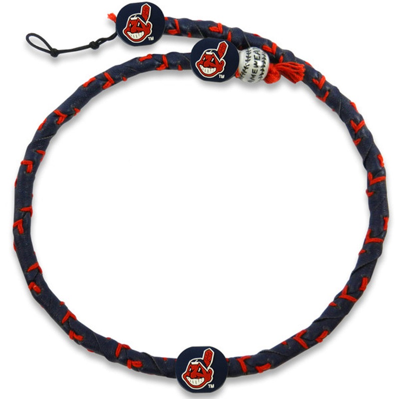 Gamewear Cleveland Indians Team Color Frozen Rope Baseball Necklace