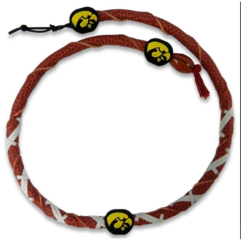 Gamewear Iowa Hawkeyes Spiral Football Necklace