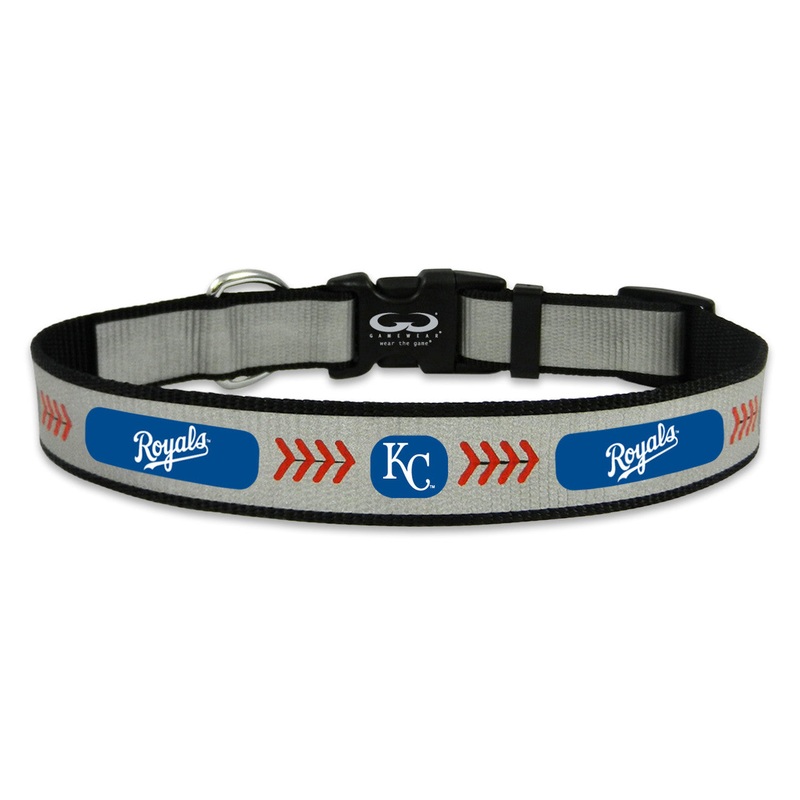 Gamewear Kansas City Royals Reflective Baseball Pet Collar Size Large