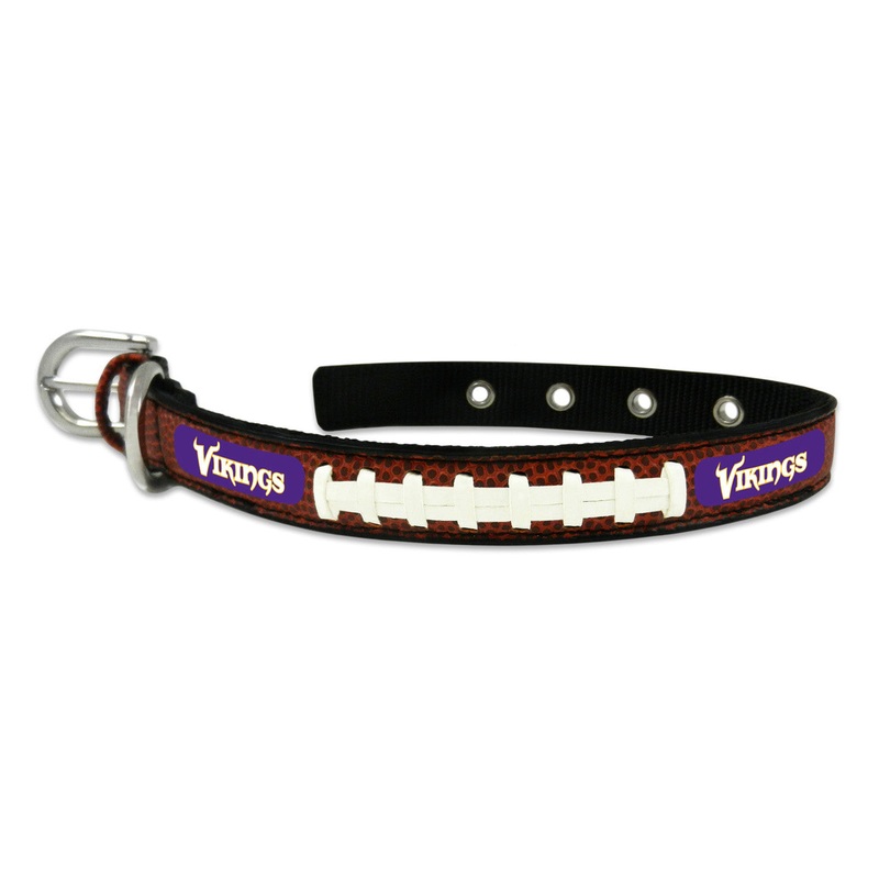 Gamewear Minnesota Vikings Leather Classic Football Pet Collar Size Small