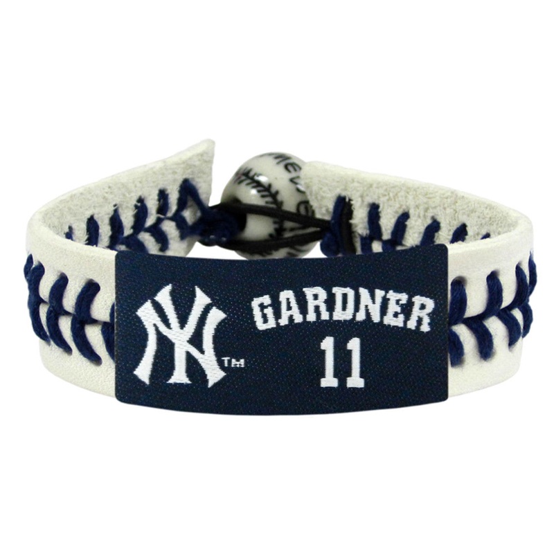Gamewear New York Yankees Genuine Brett Gardner Baseball Bracelet