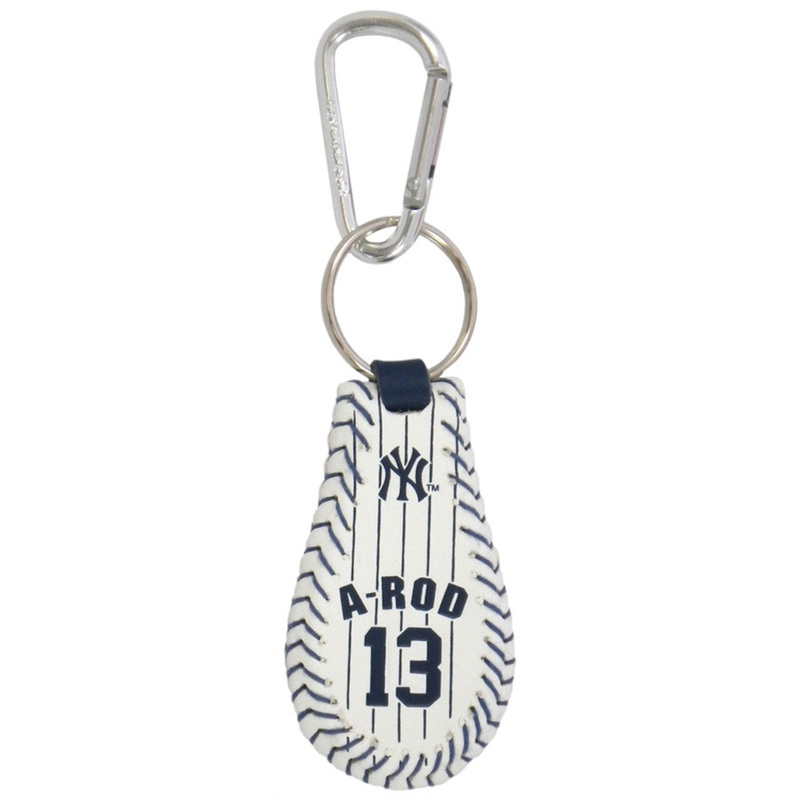 Gamewear New York Yankees Pinstripe Alex Rodriguez Baseball Keychain