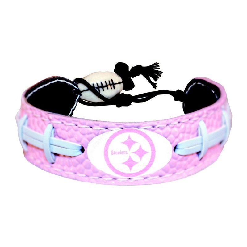 Gamewear Pittsburgh Steelers Pink Football Bracelet