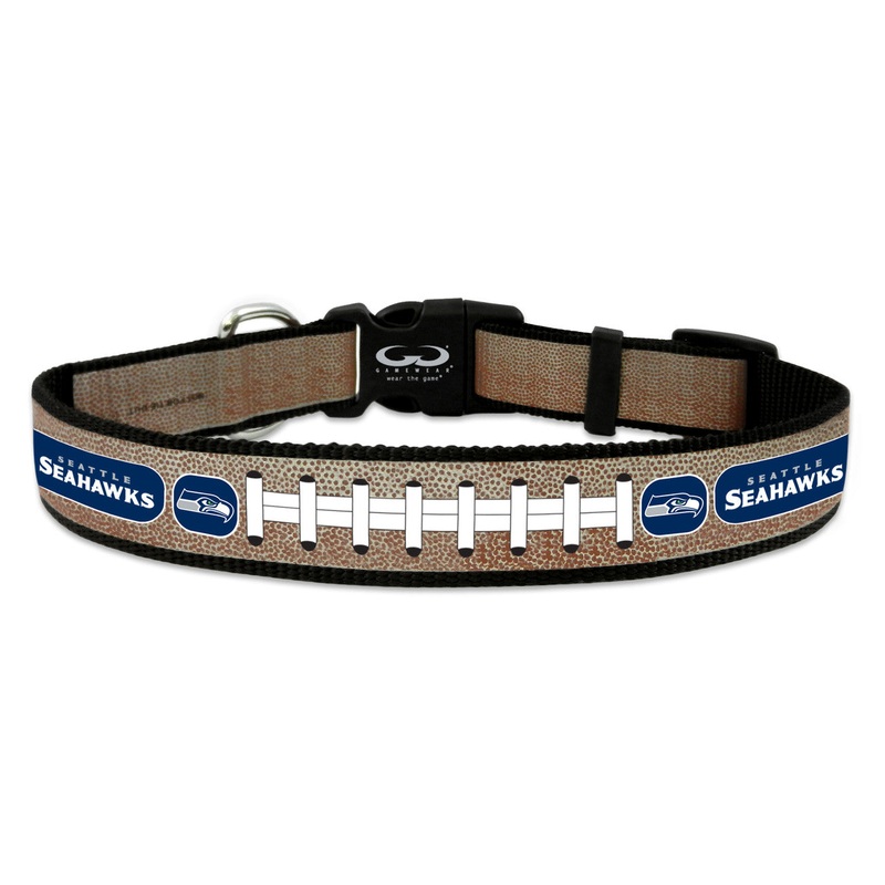 Gamewear Seattle Seahawks Reflective Football Pet Collar Size Large