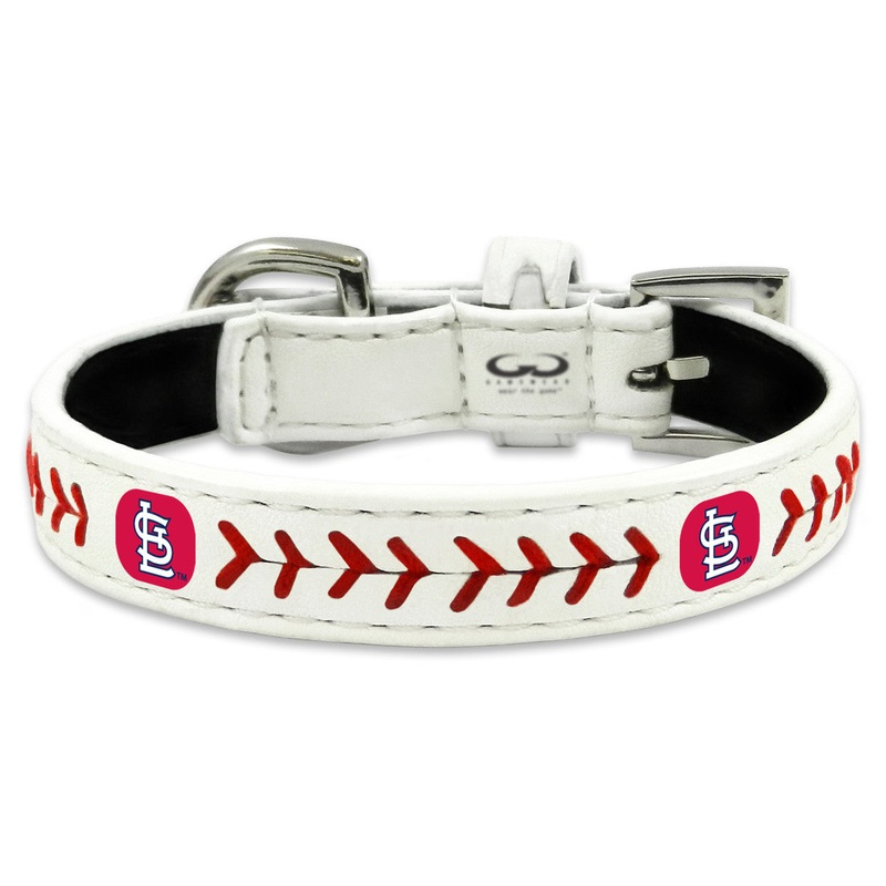 Gamewear St. Louis Cardinals Leather Classic Baseball Pet Collar Size Toy
