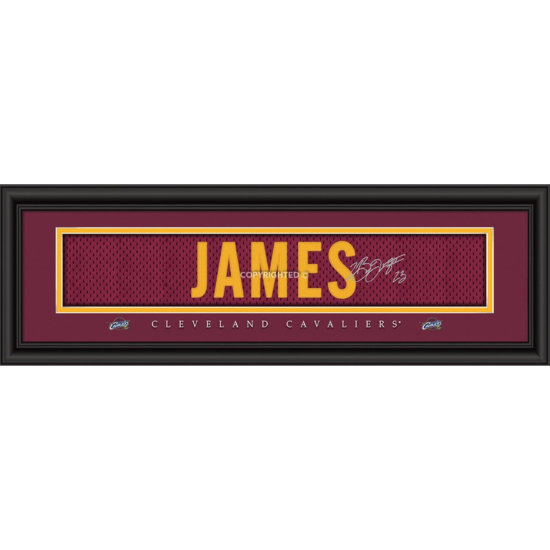 Prints Charming Cleveland Cavaliers LeBron James Signature Style Print 8×24