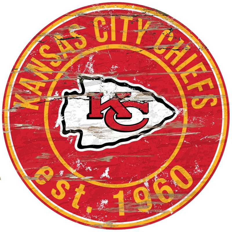 Fan Creations Kansas City Chiefs 24 Round Wood Sign