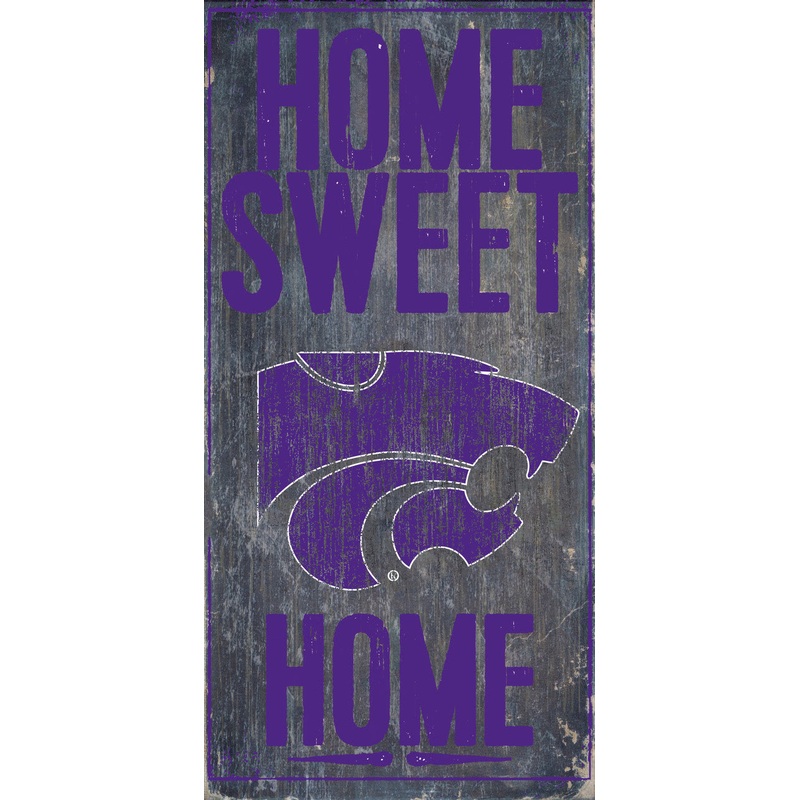 Fan Creations Kansas State Wildcats Home Sweet Home Wood Sign 6×12