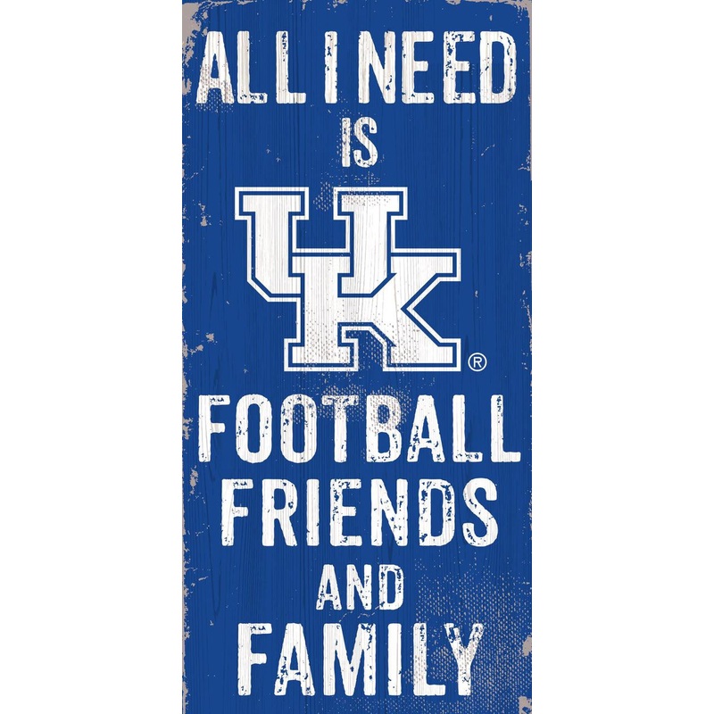 Fan Creations Kentucky Wildcats Football Friends and Family Wood Sign 6×12