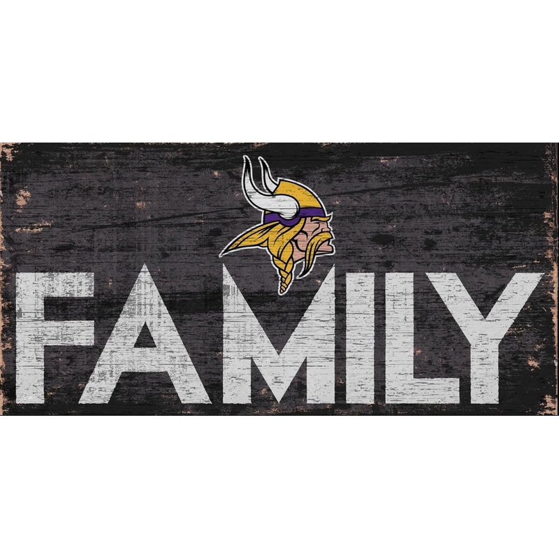 Fan Creations Minnesota Vikings Family Design Wood Sign 12×6