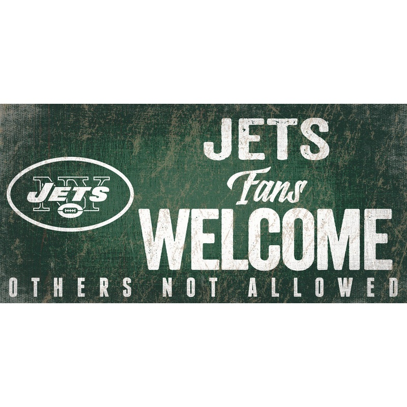 Fan Creations New York Jets Fans Welcome Wood Sign 12×6