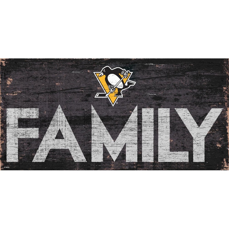 Fan Creations Pittsburgh Penguins Family Design Wood Sign 12×6