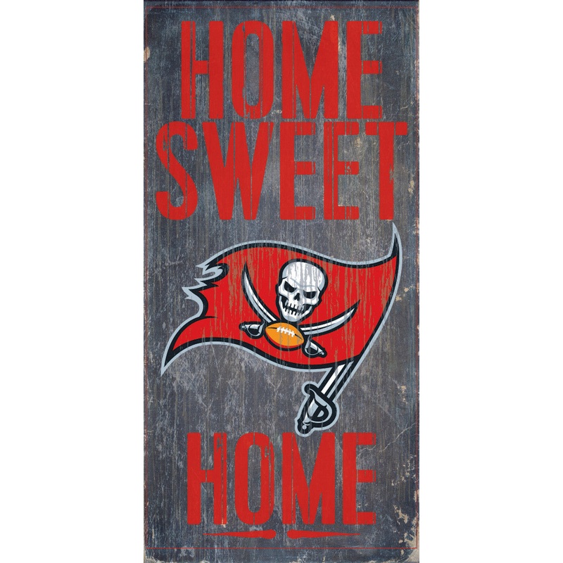Fan Creations Tampa Bay Buccaneers Home Sweet Home Wood Sign 6×12