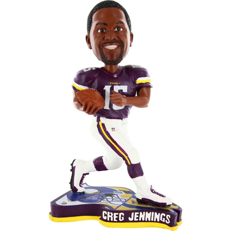 Forever Collectibles Minnesota Vikings Greg Jennings Pennant Base Bobblehead