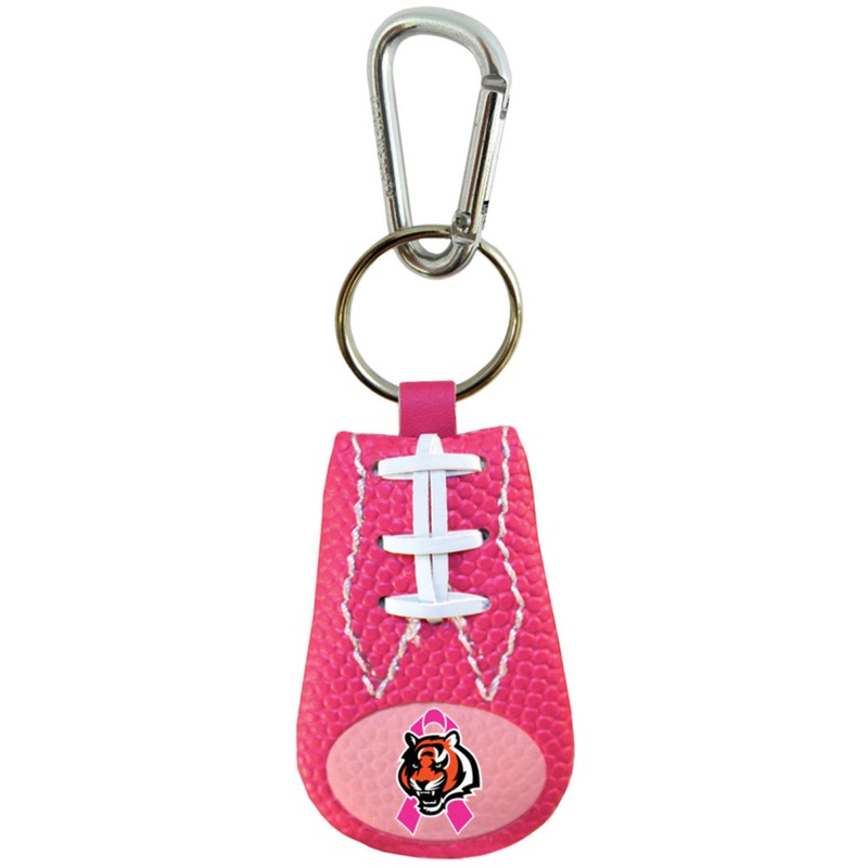 Gamewear Cincinnati Bengals Pink Ribbon Breast Cancer Awareness Football Keychain