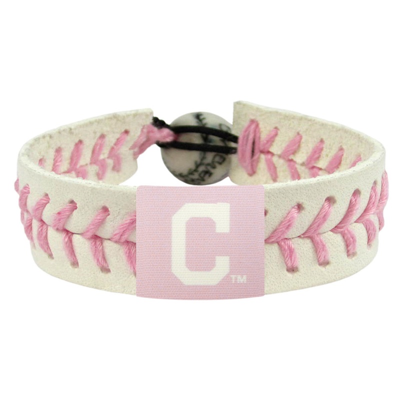 Gamewear Cleveland Indians Pink C Logo Classic Baseball Bracelet