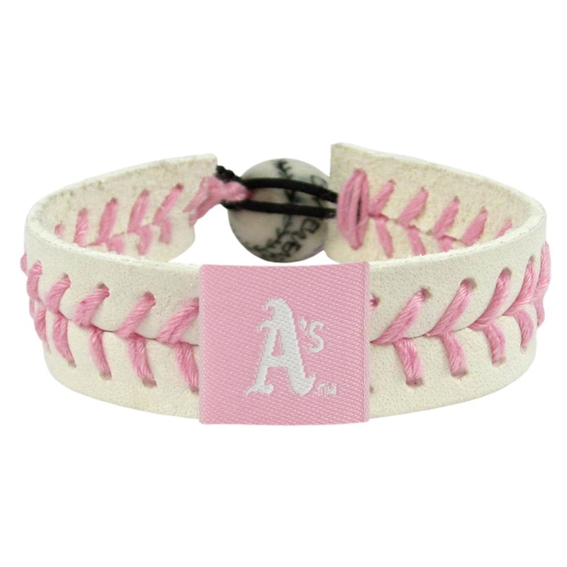 Gamewear Oakland Athletics Pink Baseball Bracelet