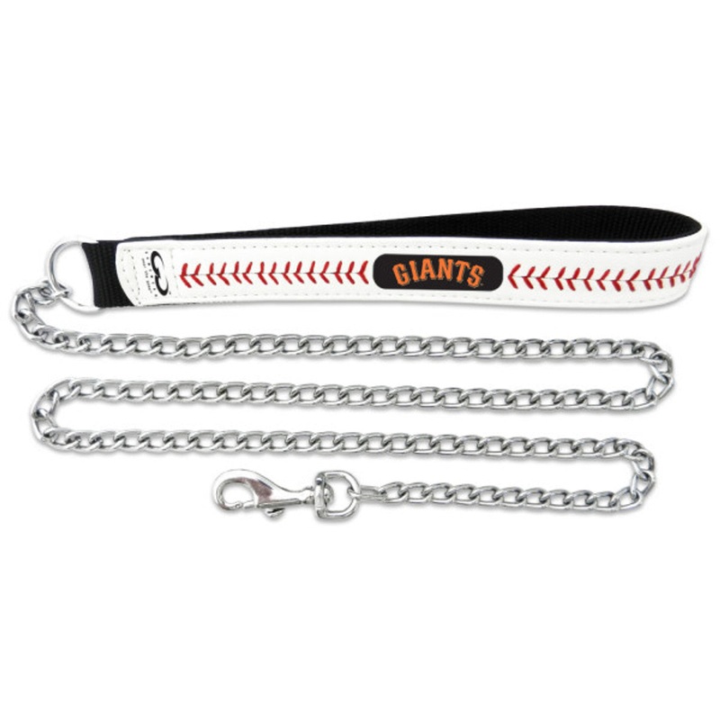 Gamewear San Francisco Giants Leather Chain Baseball Pet Leash Size Large