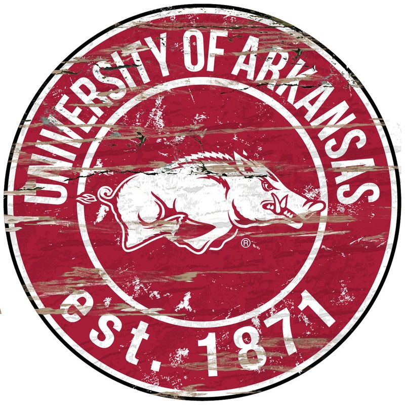 Fan Creations Arkansas Razorbacks 24 Round Wood Sign