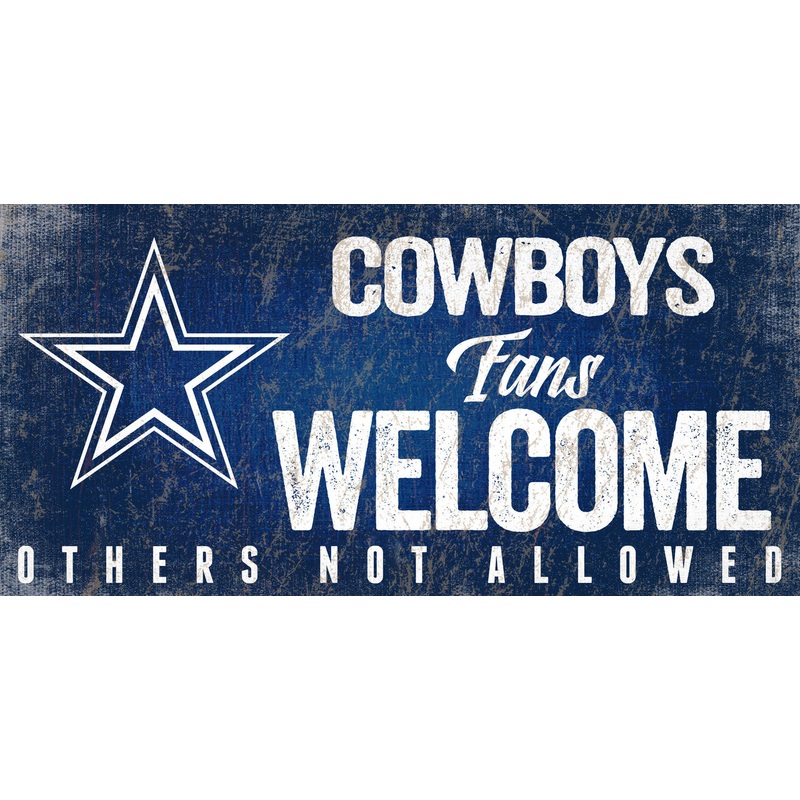 Fan Creations Dallas Cowboys Fans Welcome Wood Sign 12×6