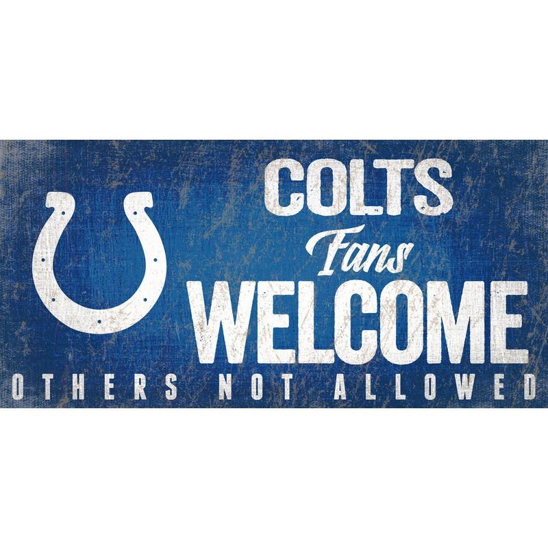 Fan Creations Indianapolis Colts Fans Welcome Wood Sign 12×6