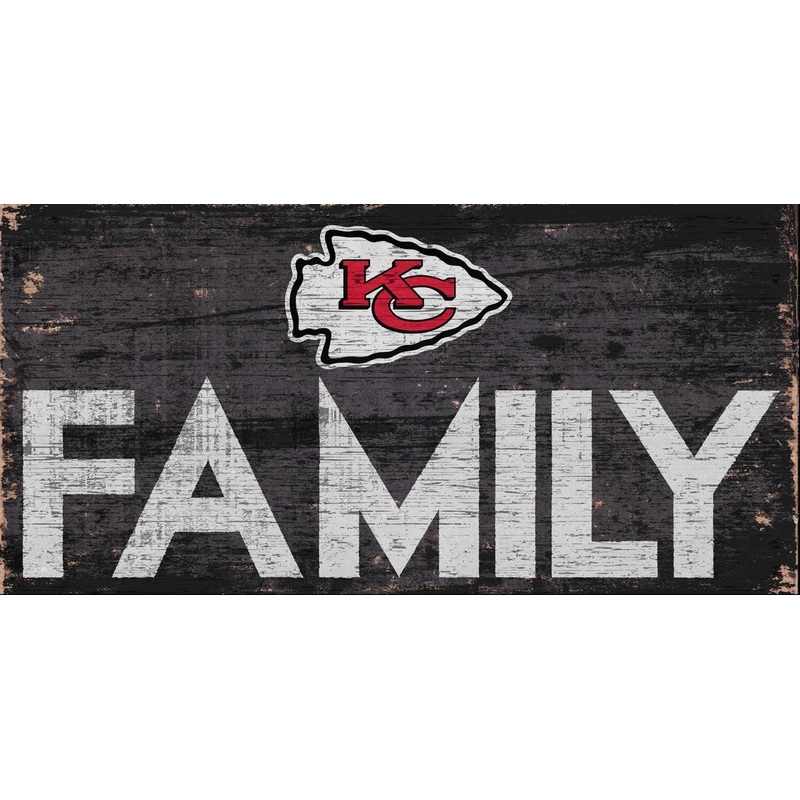 Fan Creations Kansas City Chiefs Family Design Wood Sign 12×6